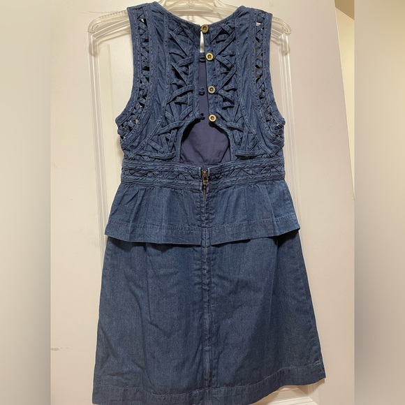 Free People denim dress size 8 - Picture 3 of 5